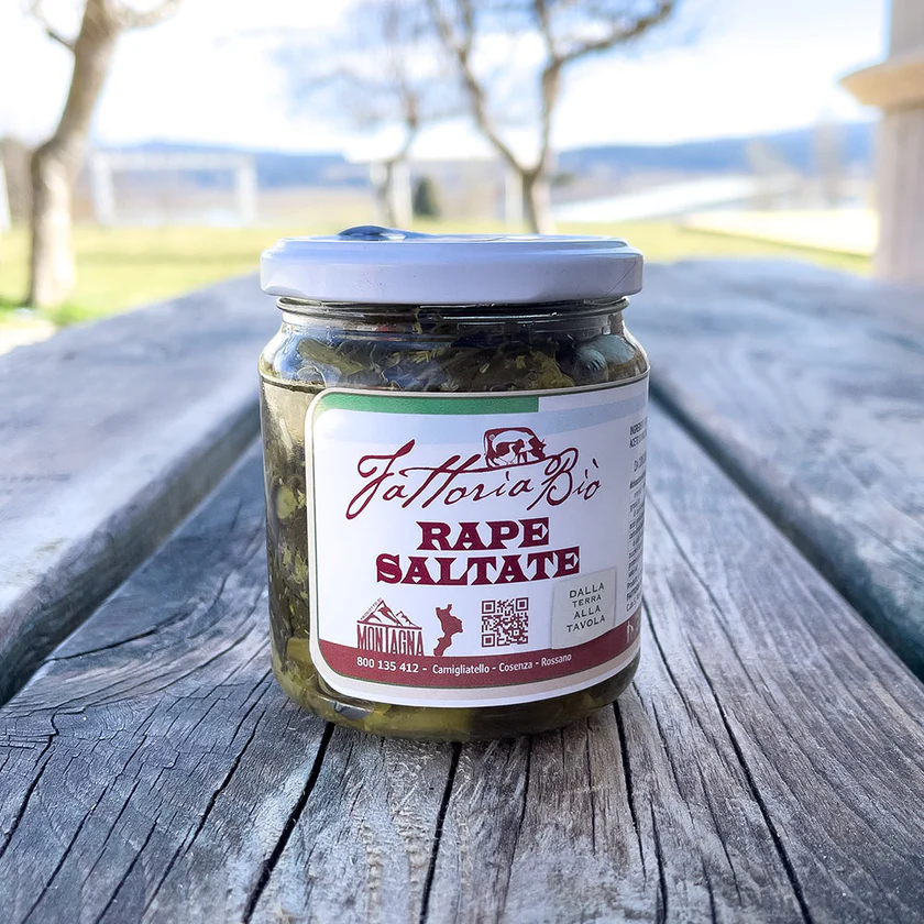 Cime di rapa saltate in vasetto