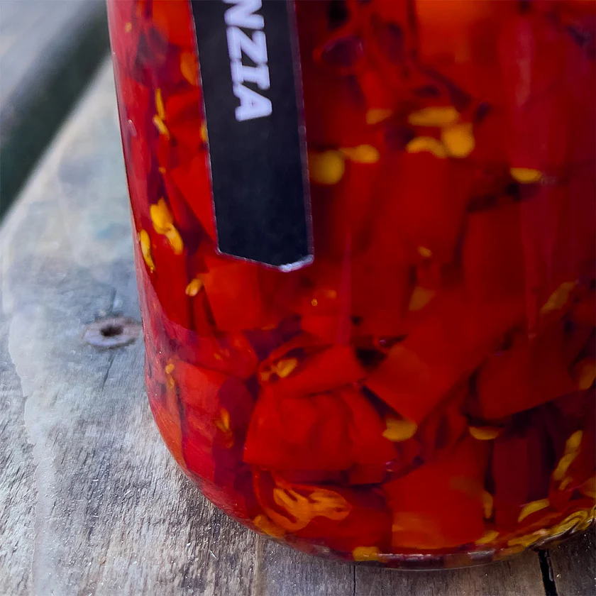Peperoncino calabrese piccante a scaglie sott'olio