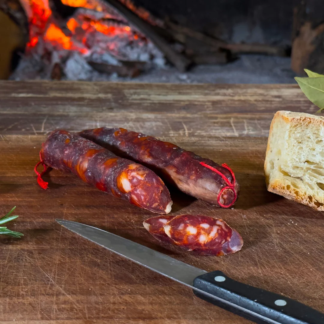 salsiccia piccante di suino nero di calabria